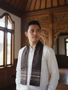 Cukin Betawi / Cukin SRG Dewasa / Syall / Selendang Adat Betawi Merah