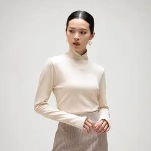 Cotton Code turtleneck top Gwen Slim Fit