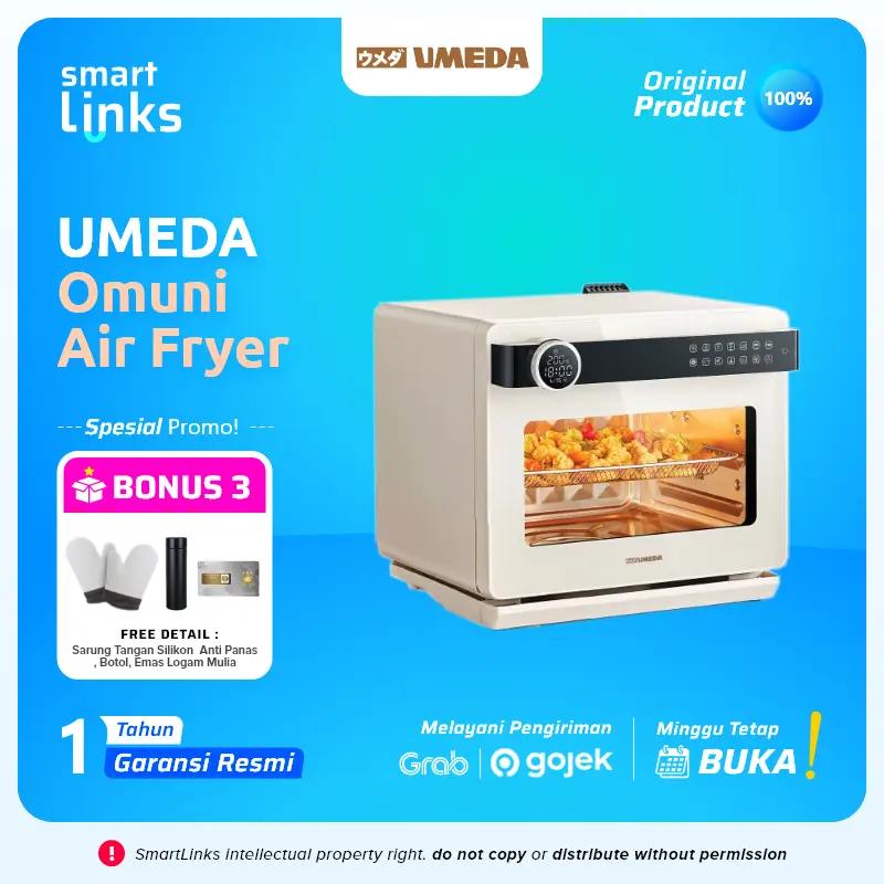 Umeda Omuni Steam Air Fryer Oven 30 IN 1 / Oven Listrik Kapasitas 25L