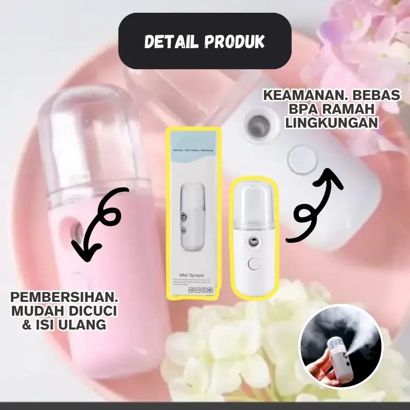 Nano Mist Spray Mini Portable USB Spray Wajah Spray Kecantikan 1