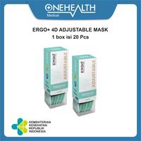 Gambar Onehealth Ergo ADJUSTABLE+ 4-Ply 4D Surgical Face Mask Masker Medis - PUTIH TALI ABU dari Onehealth Indonesia Kab. Tangerang 1 Tokopedia