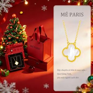 Dây Chuyền Cỏ Bốn Lá May Mắn 13mm - Nhẹ Sang Thời Trang Đơn Giản - Quà Giáng Sinh Cho Vợ Bạn Gái - Phụ Kiện Đẹp Ý Nghĩa