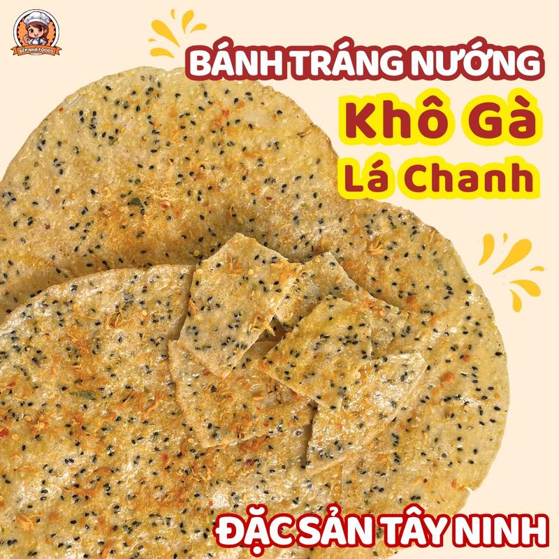DEAL MỞ BÁN Bánh Tráng Nướng Khô Gà Lá Chanh - Đặc Sản Tây Ninh Bánh Giòn Ngon Đậm Vị Cay Cay Mặn Mặn Ăn Là Dính