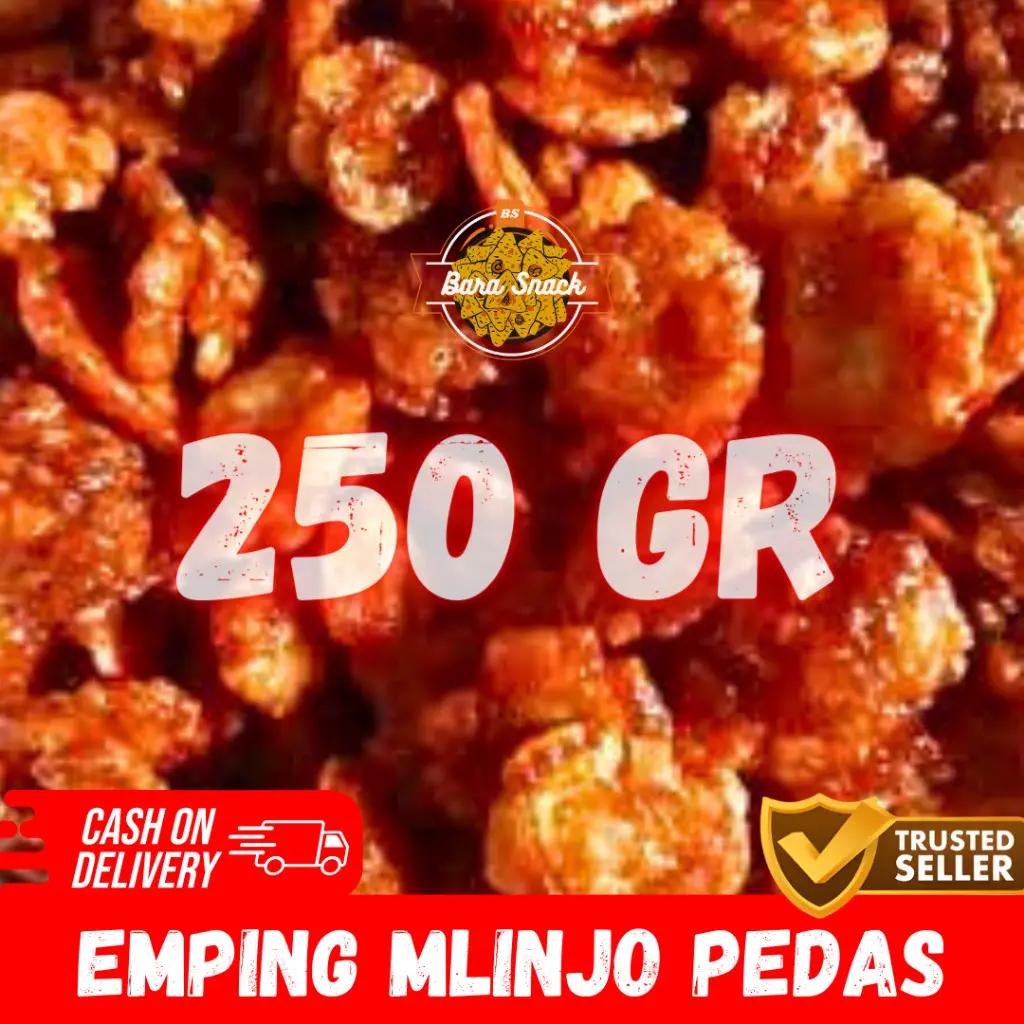 [ 250gr ] Emping Mlinjo Matang Rasa Pedas Premium / Camilan Snack Kiloan Murah