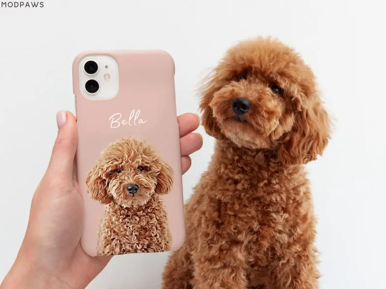 1PCS Custom Pet Dog Cat Phone Case Using Pet Photo + Name  Personalized DIY Phone Case For iphone 11 12 13 14 15 16 Promax X XS XR XSMAX 7G 8Plus