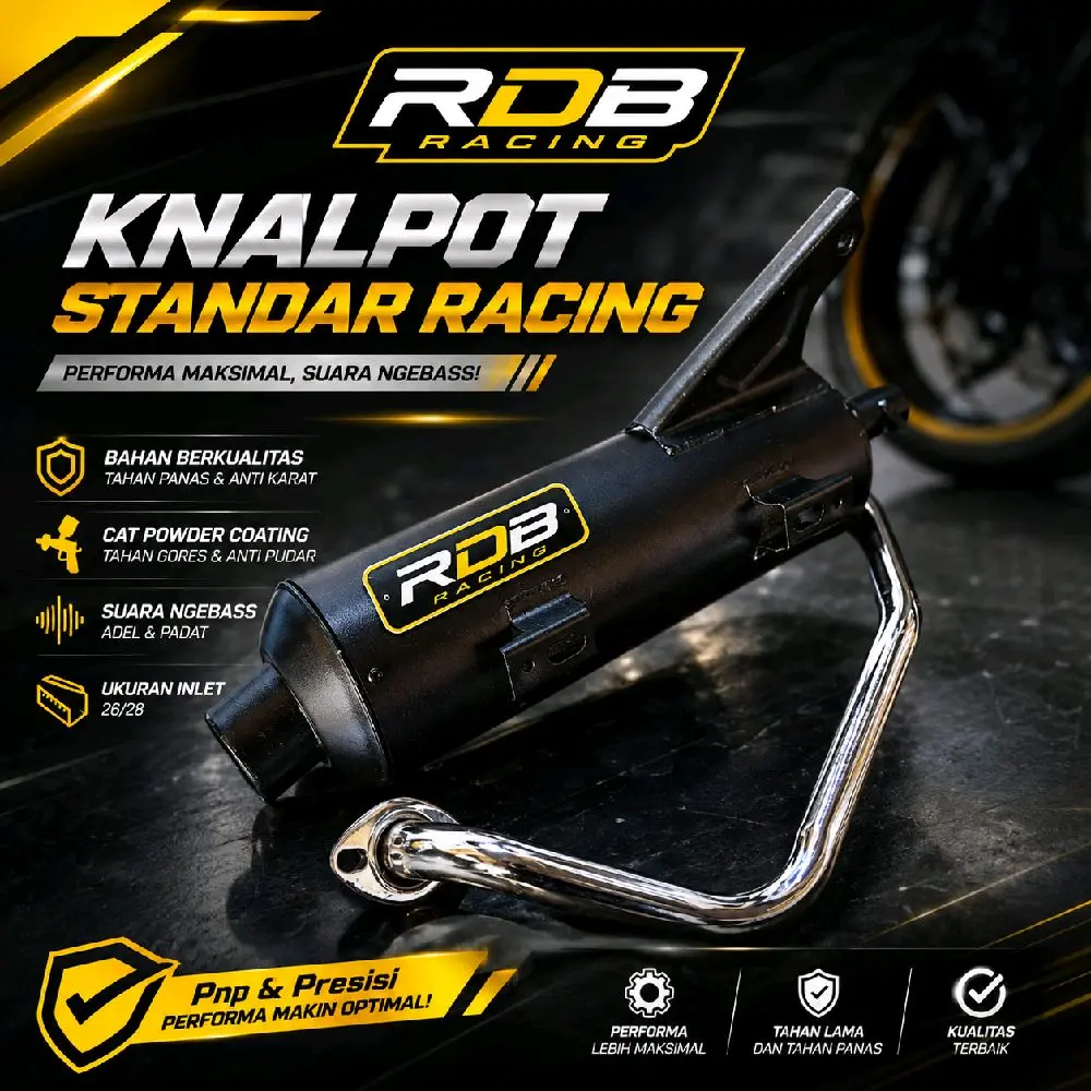 Knalpot Standar Racing DJR Fullkrum Beat karbu, Beat Deluxe, Vario ...