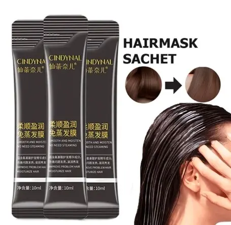 Cyndinal Hair Mask Sachet Pelurus Rambut Tanpa Catok Smooth