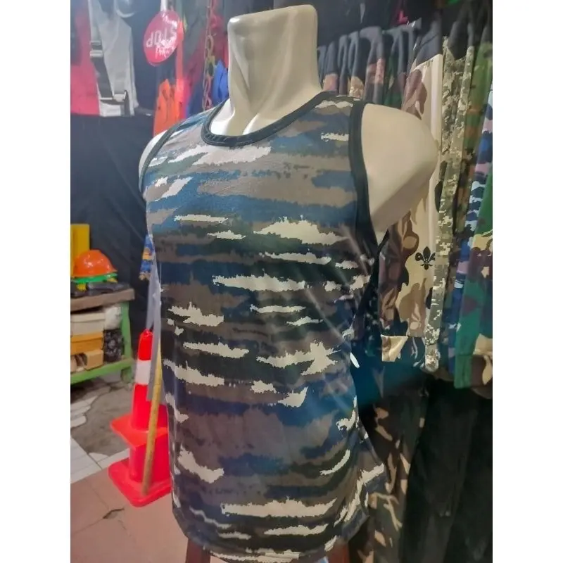 Singlet kri loreng AL / kaos singlet loreng angkatan laut 3