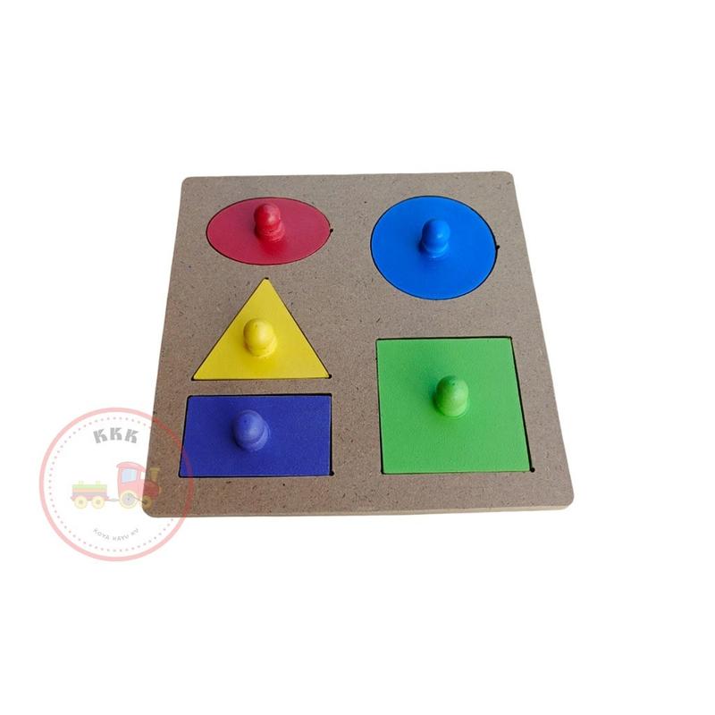 Product Introduction of Mainan Edukasi Puzzle Knop Geometri 5 Bentuk 4