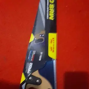 BOCAHDH Gergaji Potong Kayu 18 Inch Gagang Kayu Dilapisi Karet Plat Biru Profesional Super Fast Cut