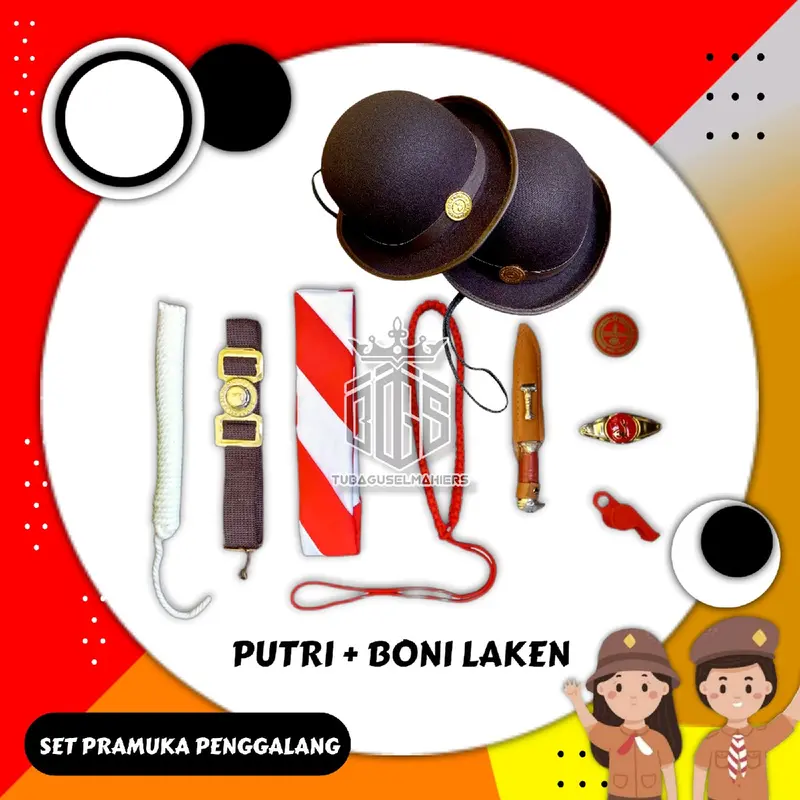 1 SET PERLENGKAPAN ATRIBUT PRAMUKA PEREMPUAN (PUTRI BONI LAKEN) 0