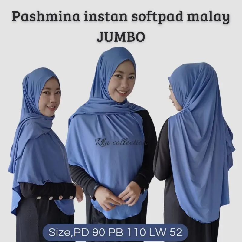 PASHMINA INSTAN SOFTPAD MALAY JUMBO Cantik