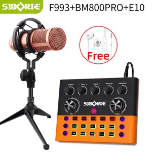 AtS 【Free Headset】Soundcard F993+BM800PRO Mic Paket Lengkap Mixer Bluetooth Sound Card For Streaming Langsung DJ Siap COD Pengiriman Cepat