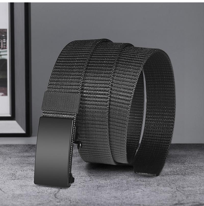 Product Introduction of OKIMY Men Belt Outdoor Nylon Belt Automatic Buckle Belt Simple Fashion Belt  Men’s Waist Belts Casual Business Belt Jeans Belt Nice Waistband Nylon for Men 6