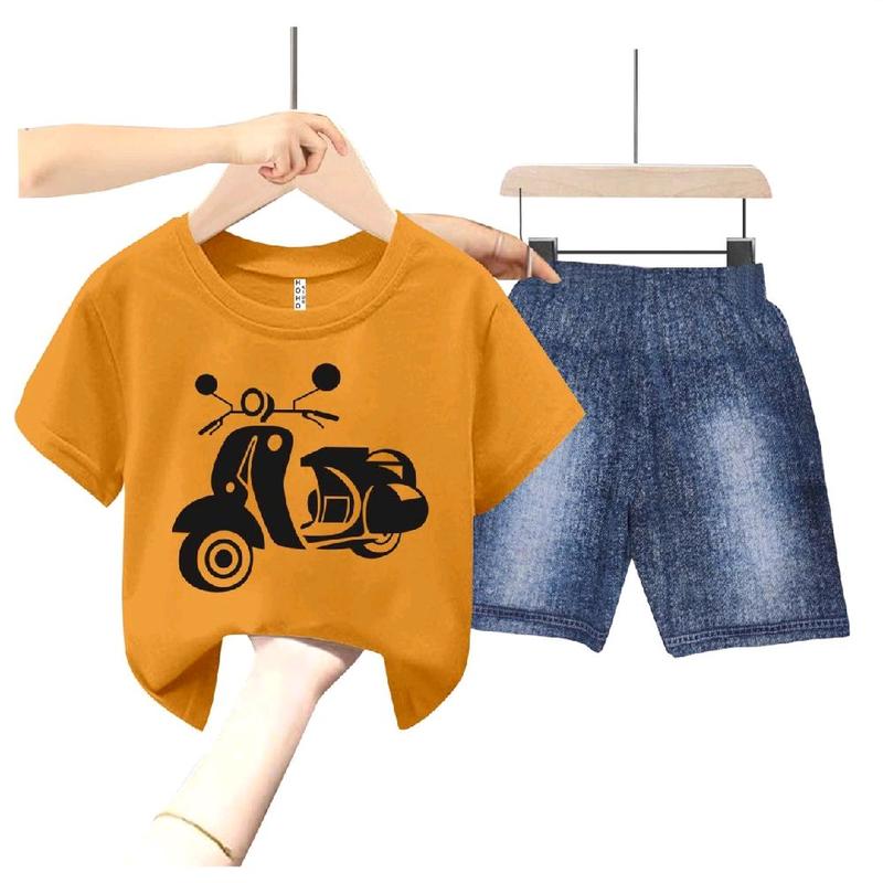 SETELAN ANAK CELANA SEMI JEANS DIGITAL SABLON // GAMBAR VESPA 3