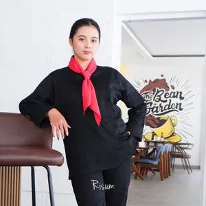 RISUM Neckerchief / Necktie Chef / Bandana Merah, Hitam, Biru, Putih