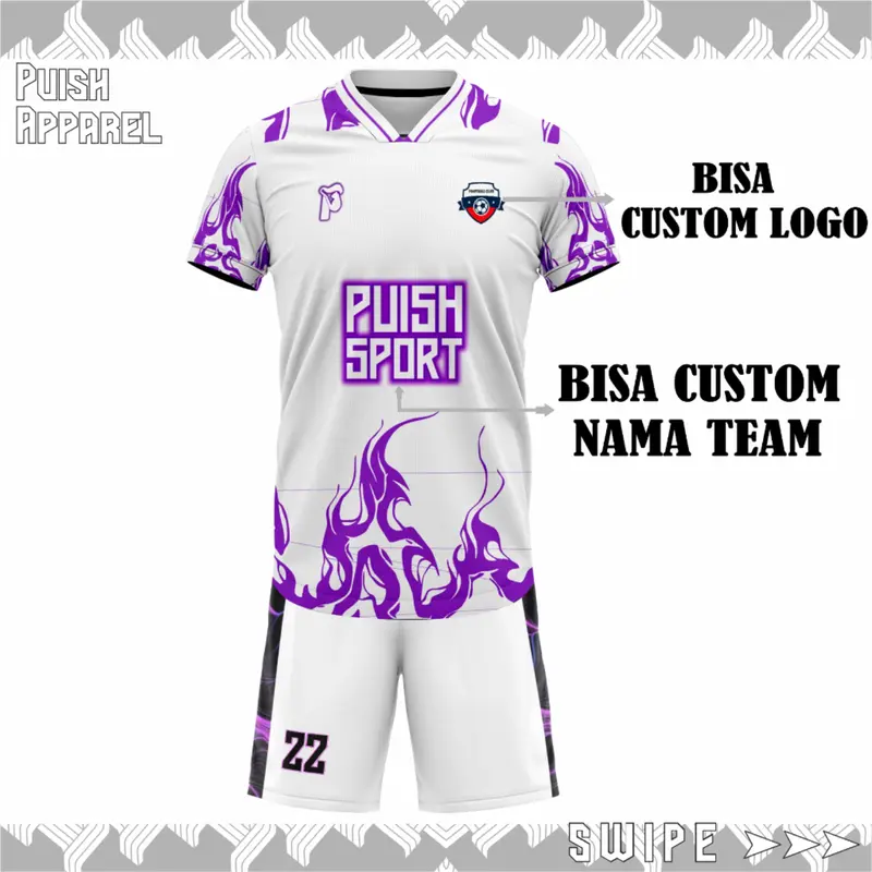 JERSEY FUTSAL SEPAKBOLA FLAMMING FREE CUSTOM NAME SET UNISEKS SPORT 6