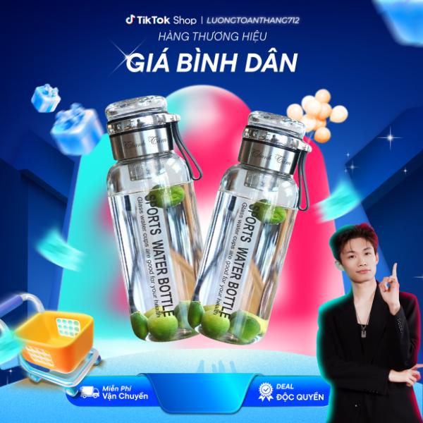   K House Smart X KOC   Bình nước thuỷ tinh pha trà K House có lọc bã inox không gỉ cao cấp hỗ trợ khắc tên tặng túi và cọ rửa bình 