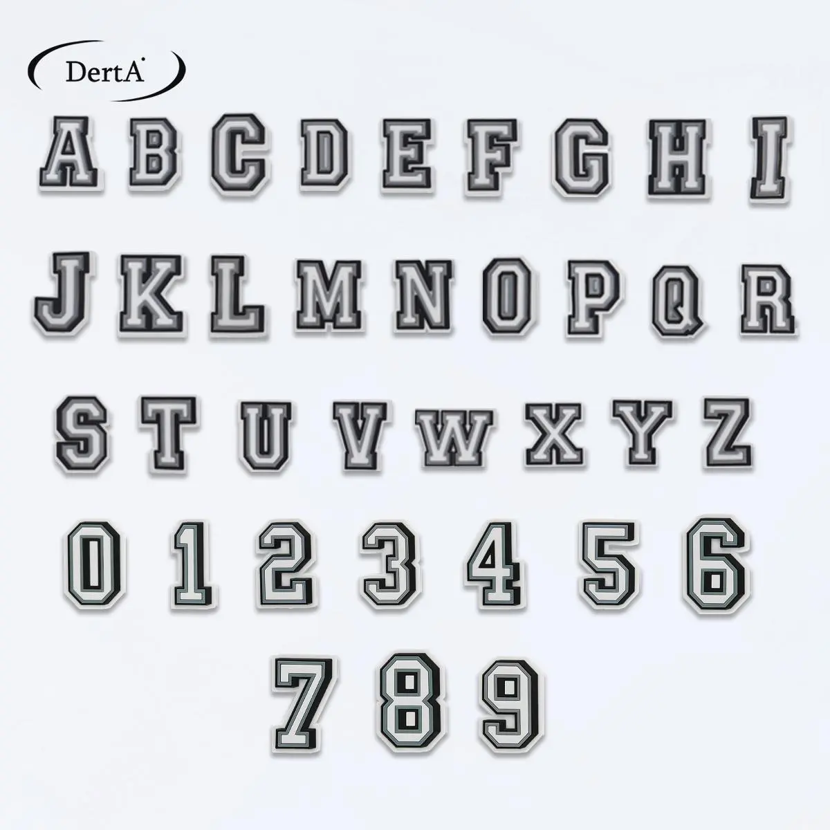 DertA' Aksesoris Huruf A-Z Dan 0-9 Diy Aksesoris Bahan Untuk Dekorasi Sepatu Hadiah Anak Accessories