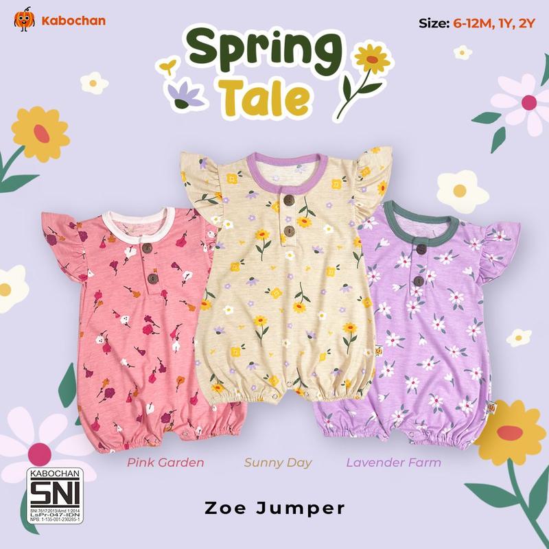 TERBARU!3pcs ZOE JUMPER RUFFLE BY KABOCHAN UP TO 2 YEAR 5