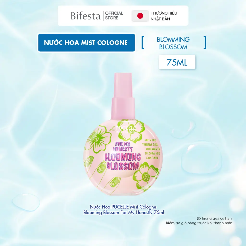 Nước Hoa PUCELLE Mist Cologne Blooming Blossom For My Honestly 75ml