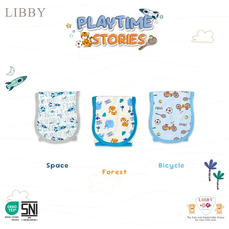 LIBBY Popok Tali Motif Unisex (1 pcs/pack) |  Zany TreeTops | Hazel Glaze | Lively Vibes | Camp Venture | Playtime Stories | Glowy Pals | Forest Mingle 2
