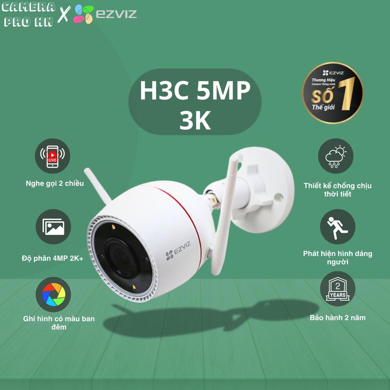 [TẶNG HỘP KỸ THUẬT CHỐNG NƯỚC] Camera Wifi Ngoài Trời Ezviz H3c 2MP/3MP/4MP/5MP 2K 2K+ 3K, Nghe Gọi, Có Màu Đêm, Báo Động. Bảo Hành Chính Hãng 24 Tháng