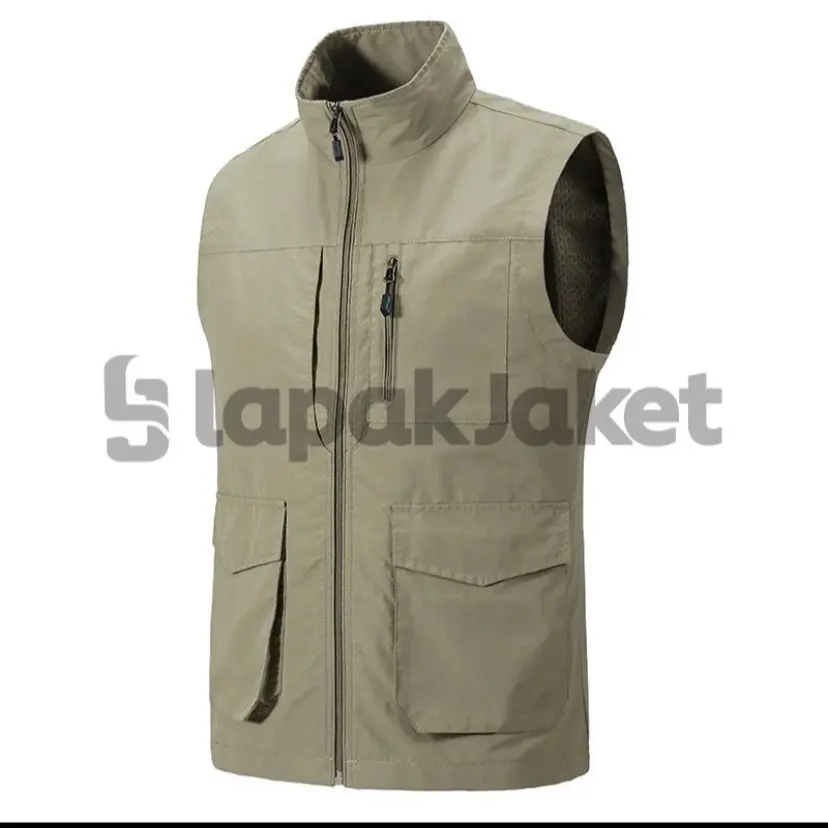 Lapakjaket/rompi vest pria outdoor/ rompi lapangan/rompi kerja/rompi casual Abu Navy Formal