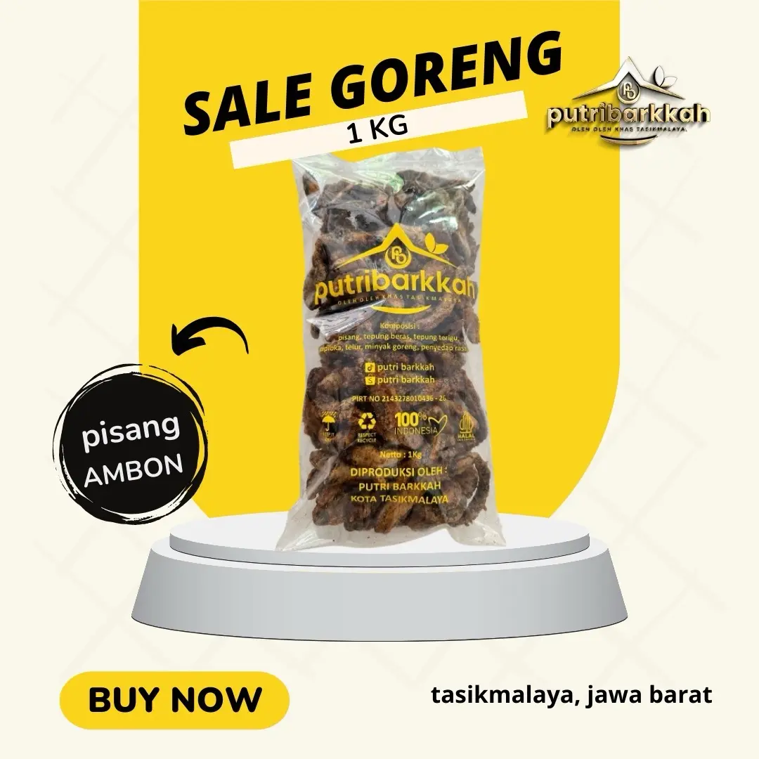 1 KG-Sale pisang goreng ambon putri barkkah Snack Cemilan campuran buah makanan ringan kering
