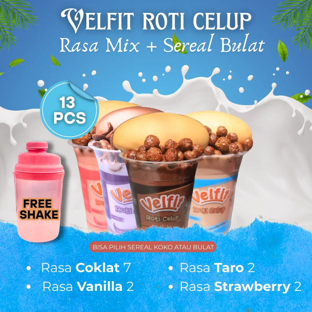 [FREE SHAKE] Sarapan Praktis 13pcs Velfit mix 4 rasa + SEREAL lebih BANYAK dari BIASANYA