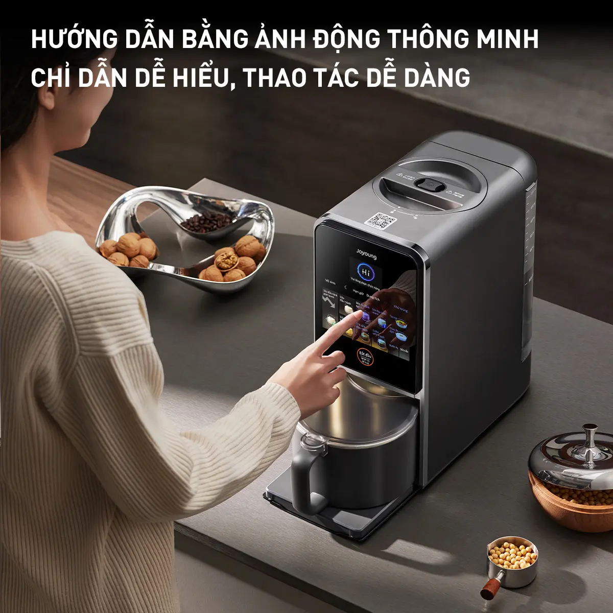[MUA 1 TẶNG 1, CHỌN 1 TRONG 3 QUÀ] Máy nấu sữa hạt đa năng Joyoung JSCB-K7 PRO, Máy làm sữa hạt tự động làm sạch khử khuẩn, Công nghệ giảm Purin, Thông báo giọng nói, Màn hình cảm ứng, | BigBuy360 - bigbuy360.vn