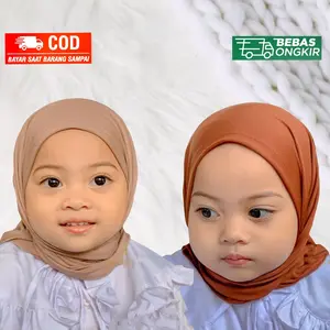 Jilbab Segitiga Instan Masha Anak Jersey - Kerudung Anak Wanita /- Kerudung Anak Viral Dewasa Nyaman
