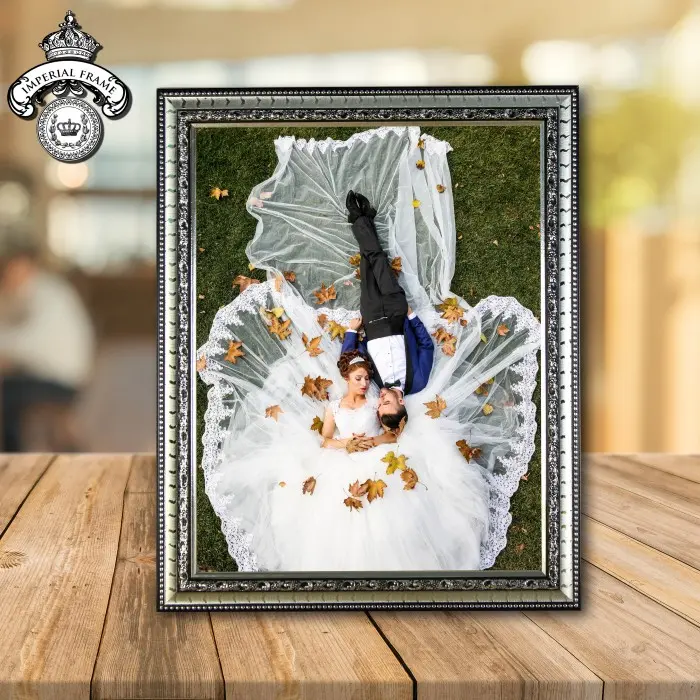 Bingkai Frame Figura Foto 17R / ( 30X40 Cm ) Silver / Gold 4