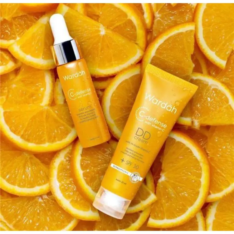 WARDAH C-Defense DD Cream 20 ml - Alas Bedak untuk Mencerahkan dan Meratakan Warna Kulit - Dilengkapi dengan HiGrade Vitamin C dan SPF 30 PA+++ - Skincare 3