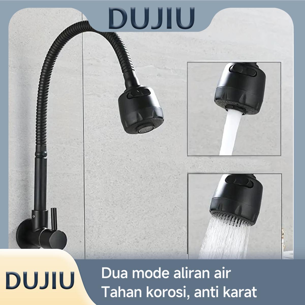 2026 Terbaru! Keran Air Dingin Hitam Putar 360° – Stainless Steel Anti Karat, Aliran Bisa Diatur, Anti Percik, Cocok untuk Balkon & Dapur | Ready Stock | Kirim Cepat