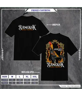 Kaos Ayam Aduan BANGKOK Ayam jantan Ayam tarung Single Fighter Pejuang tradisi Penghobby bukan penjudi Baju Distro Cotton Pe 24s tebal Bisa Bayar Ditempat (Cod)
