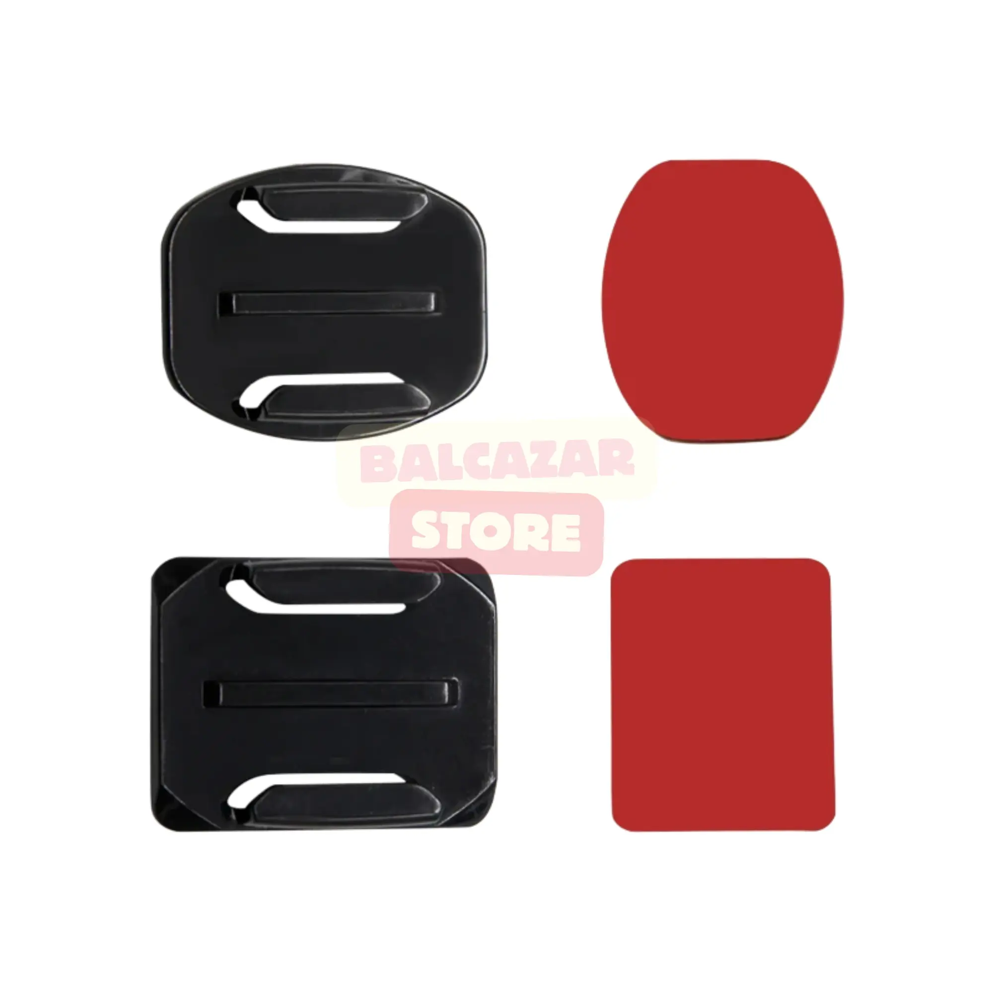 Stiker Curved / Lengkung Flat / Datar Mount Mounting Helm Motor Motovlog Action Cam Kamera Aksi