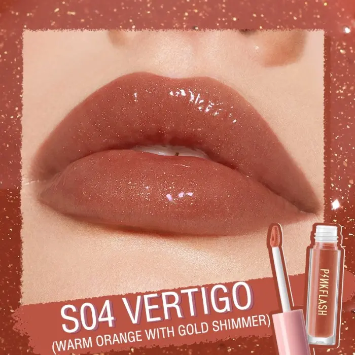 PINKFLASH Lip Gloss Moisturizing Shine and Shimmer Plumping Glasir Bibir 2