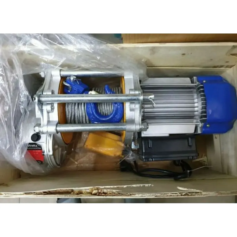 Weka Electric winch 1200 kg x 20 meter 1 phase katrol electric 1.2 ton