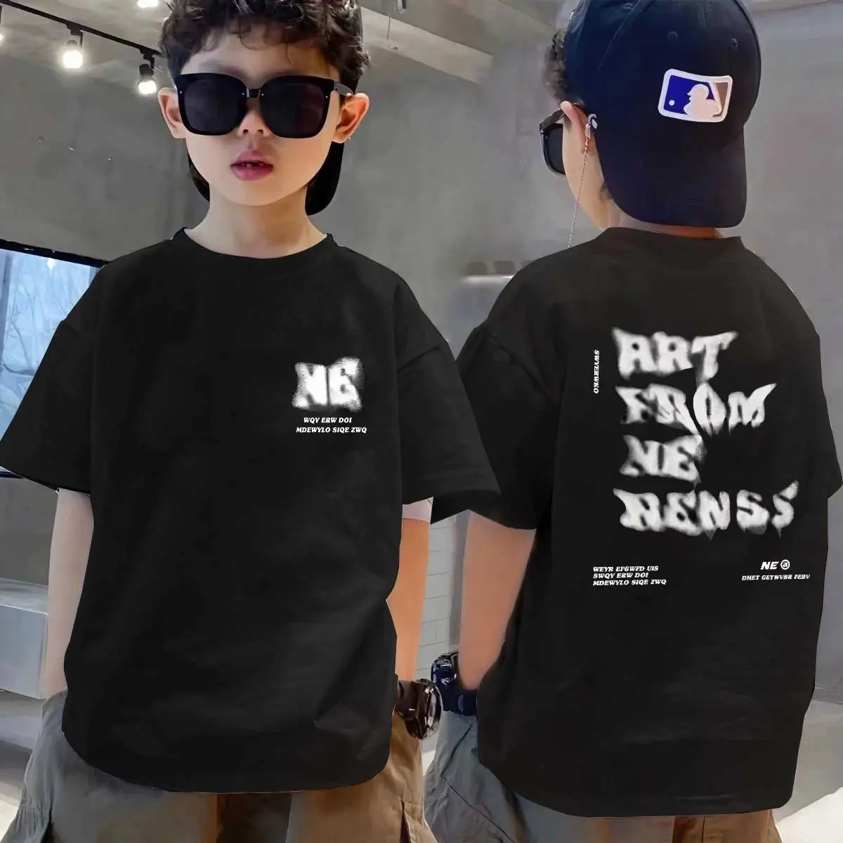 Kaos Baju Tshirt Anak Lengan Pendek 6-13 Tahun cewek dan cowok Regular Fit - K048