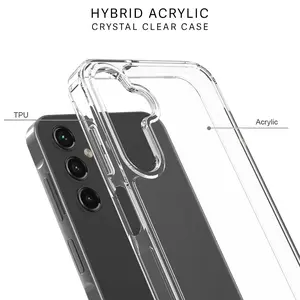 ACRYLIC Clear Case SAM A55 A15 A35 A25 A14 A54 A34 A24 4G 5G Casing Fuze Hybrid Bening Crystal Shockproof