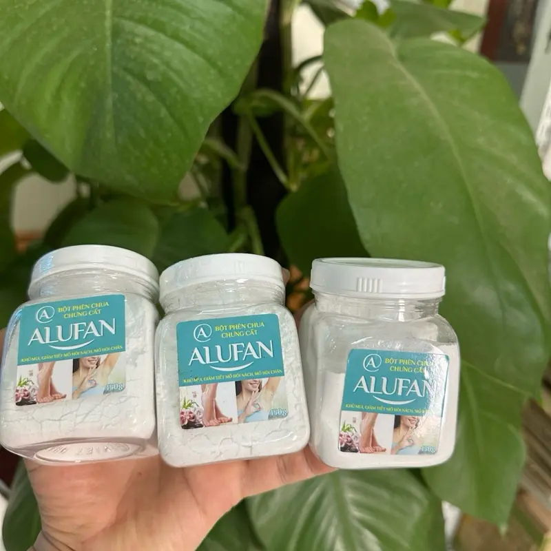 COMBOR  3Hộp Phèn Chua Chưng Cất ALUFAN  Khử Mùi Hôi Nách Chân
