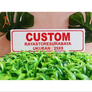 AKRILIK TULISAN CUSTOM MERAH PUTIH UK 25X8CM/30X10CM BEBAS TULISAN