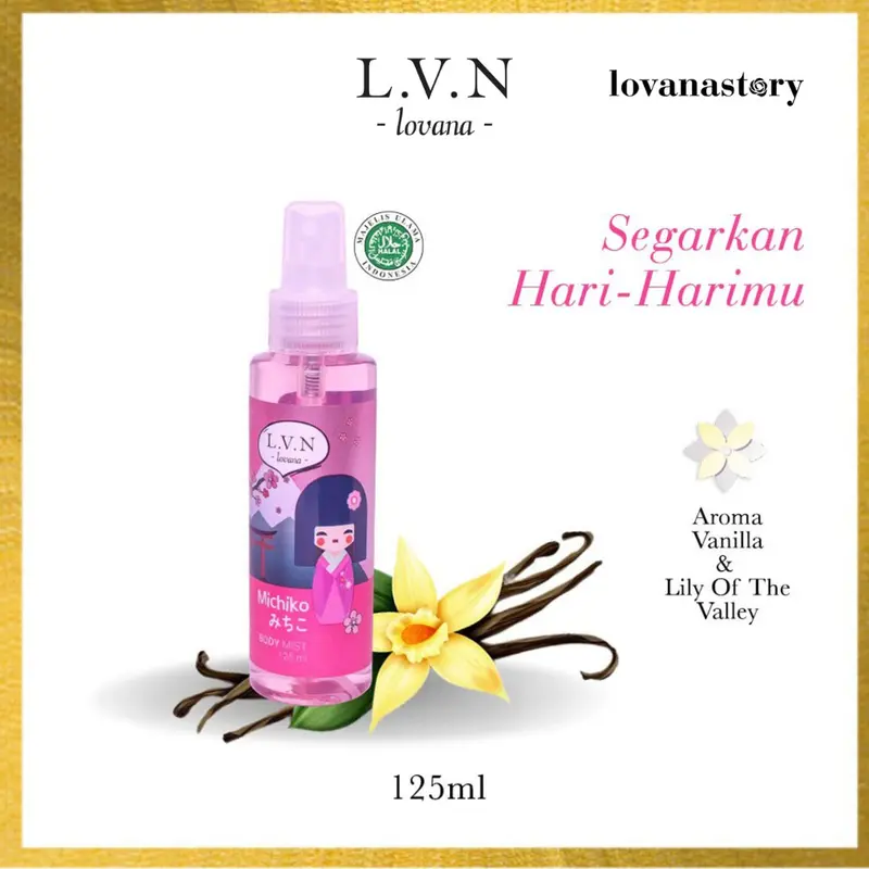 BUNDLE 2 !! Lovana Body Mist Michiko 125ml isi 2 pcs - Parfume Wangi Vanila Perfume 1