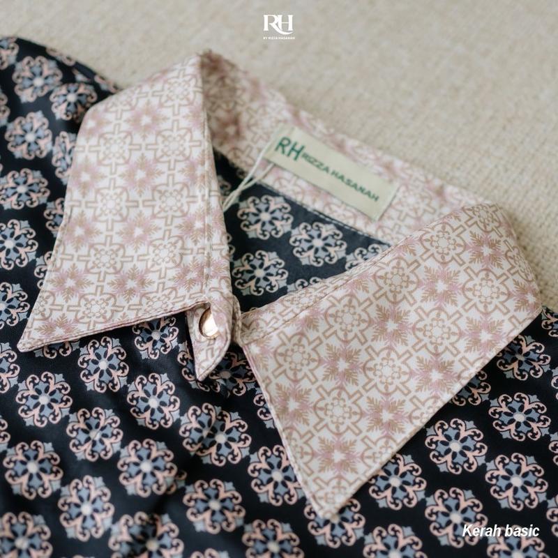 Rh Col Inayah Dress (gamis lebaran, gamis kondangan, gamis terbaru) Kancing Muslim Wanita 3