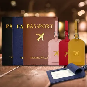 DM Cover Passport Case Sampul Paspor + Luggage Tag Bag Label Koper Tas Bagasi
