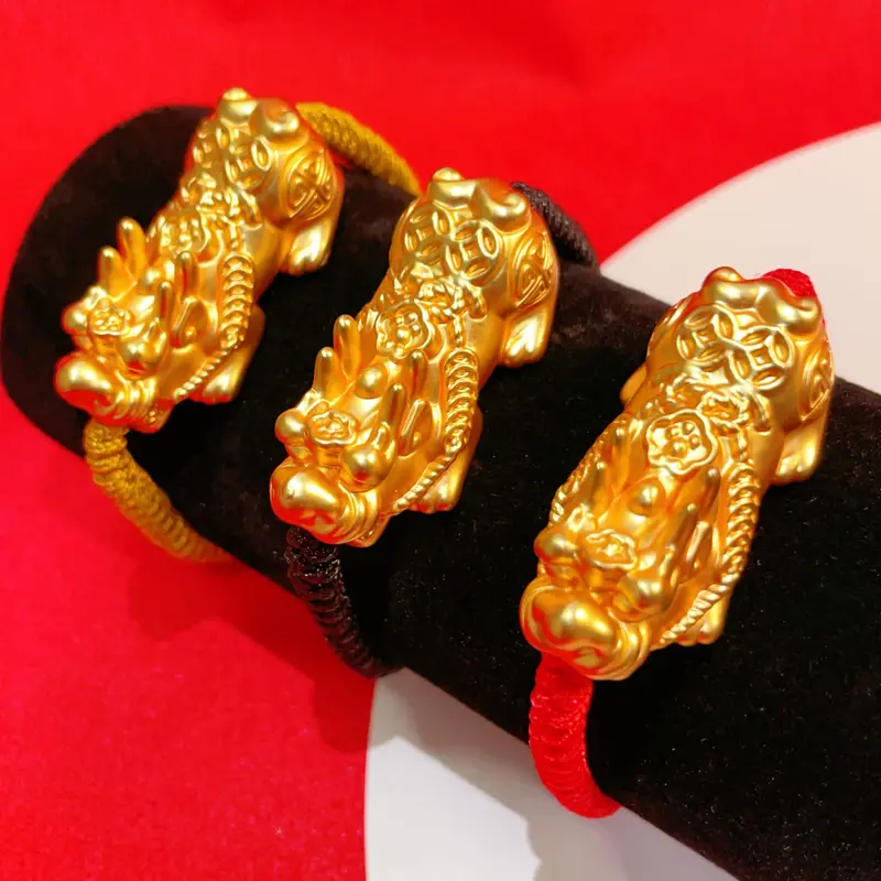 Gelang tali tenunan tangan gelang Pixiu besar 40mm gaya couple (PXSS-001 ) 1