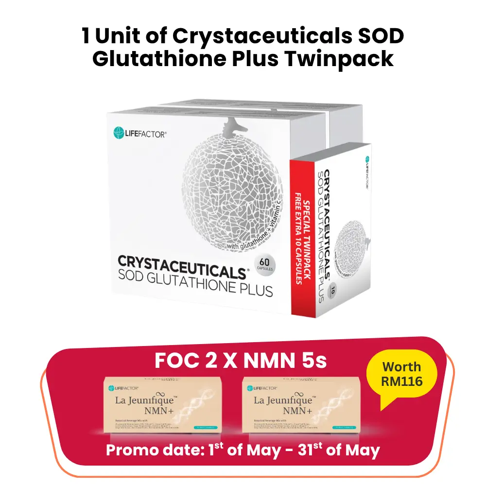 LIFE FACTOR CRYSTACEUTICALS SOD Glutathione Plus | Perfecting Skin, Liver & Immune System - TikTok Shop Malaysia LIFE FACTOR CRYSTACEUTICALS SOD Glutathione Plus | Perfecting Skin, Liver & Immune System - TikTok Shop Malaysia