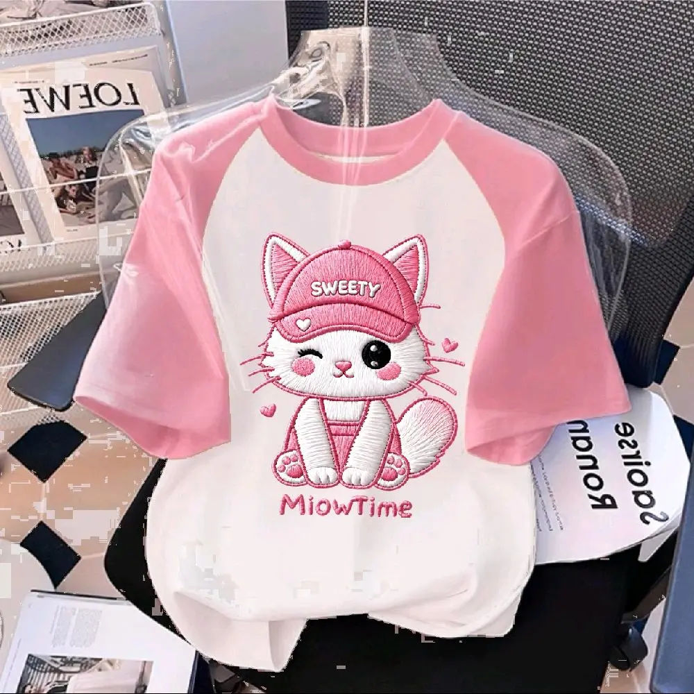 Kaos Oversize Kimono MIAW Anak Perempuan Umur 3-14 Tahun Cotton combat 24s