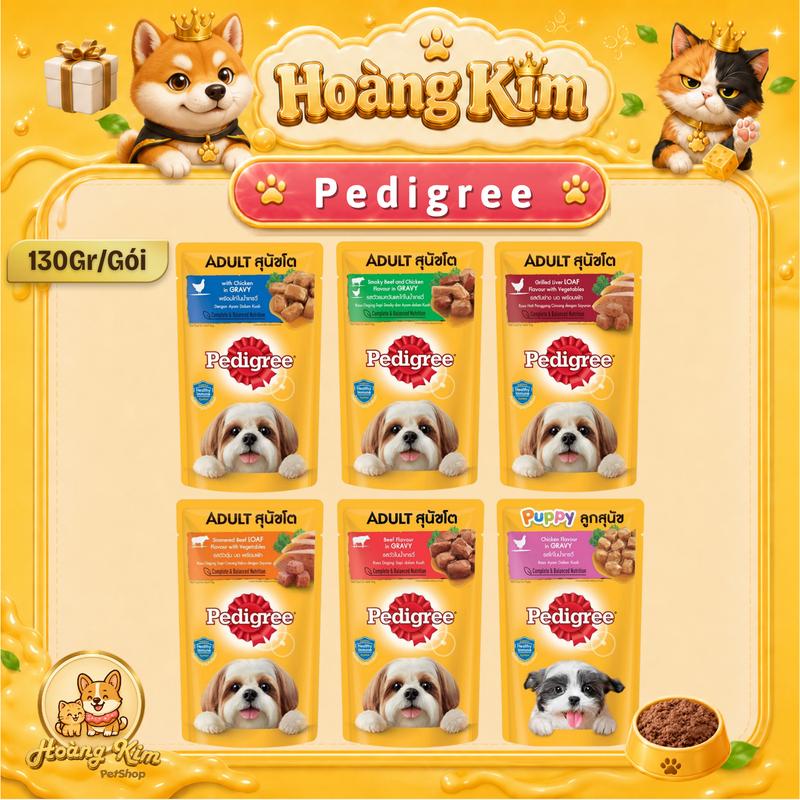 Pate Pedigree Cho Chó - 80g/130g, Thức Ăn Dạng Sốt Đủ Vị Cho Mọi Lứa Tuổi ,…